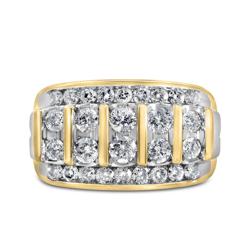 Men's Ring with 2.00 Carat TW of Diamonds in 10kt Yellow Gold