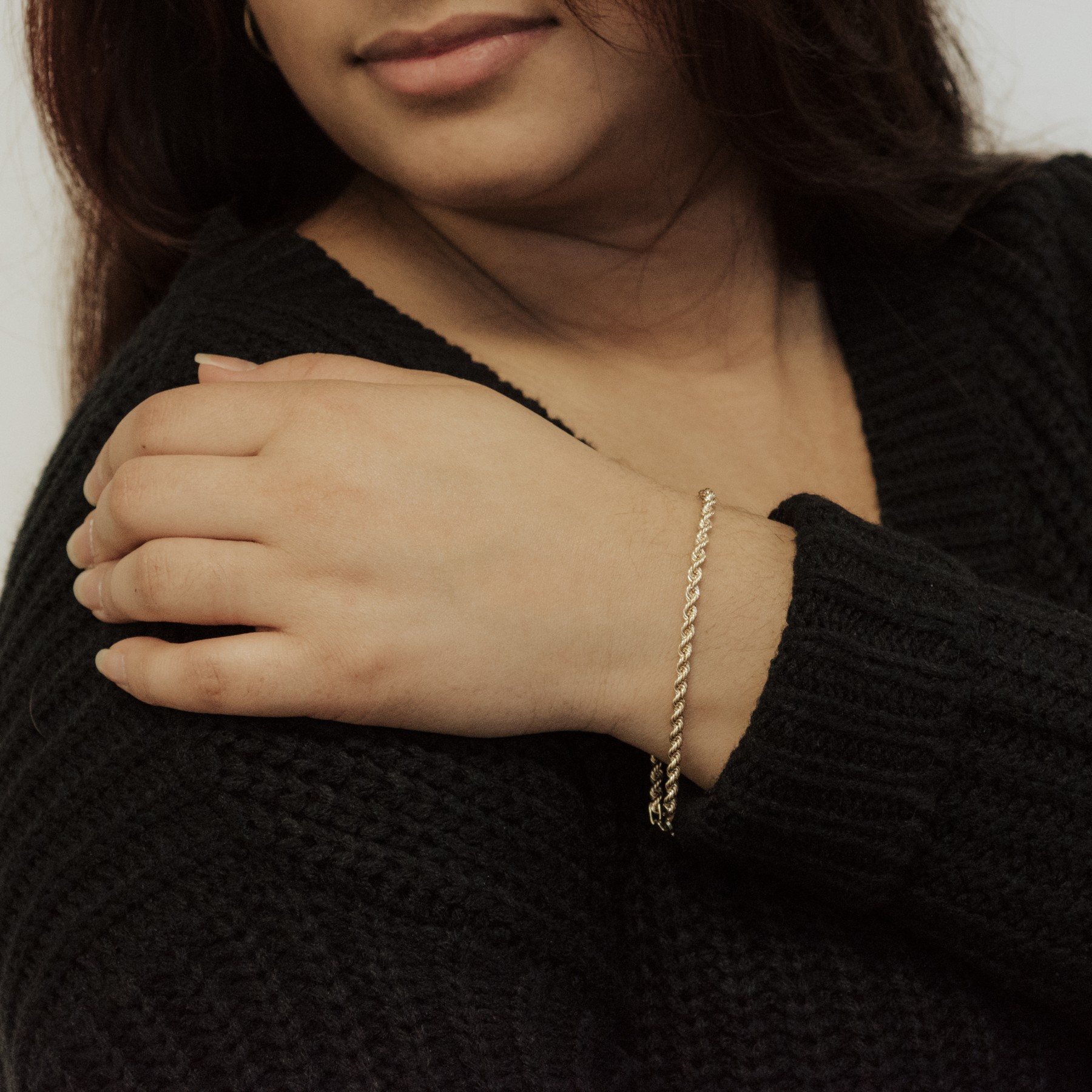 7.5 3mm Rope Chain Bracelet in 10kt Yellow Gold - Paris Jewellers