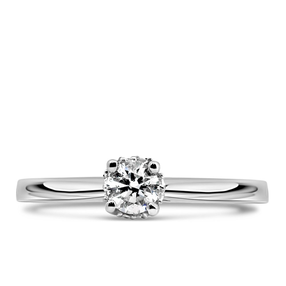 Colourless Collection Solitaire Engagement Ring with .25 Carat TW of Diamonds 18kt White Gold