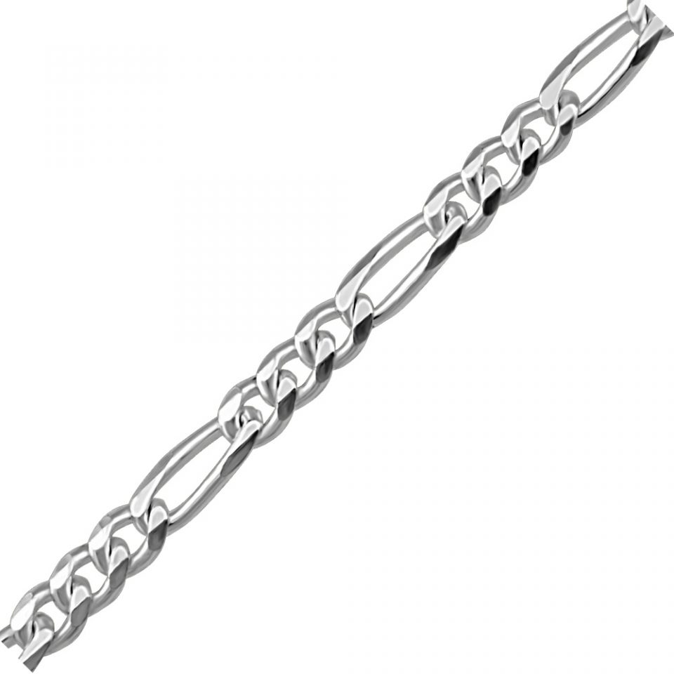 24” Heavy Silver Figaro Chain CHA-SIL-0228