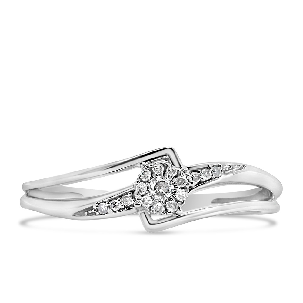 Engagement Ring with .10 Carat TW of Diamonds 10kt White Gold