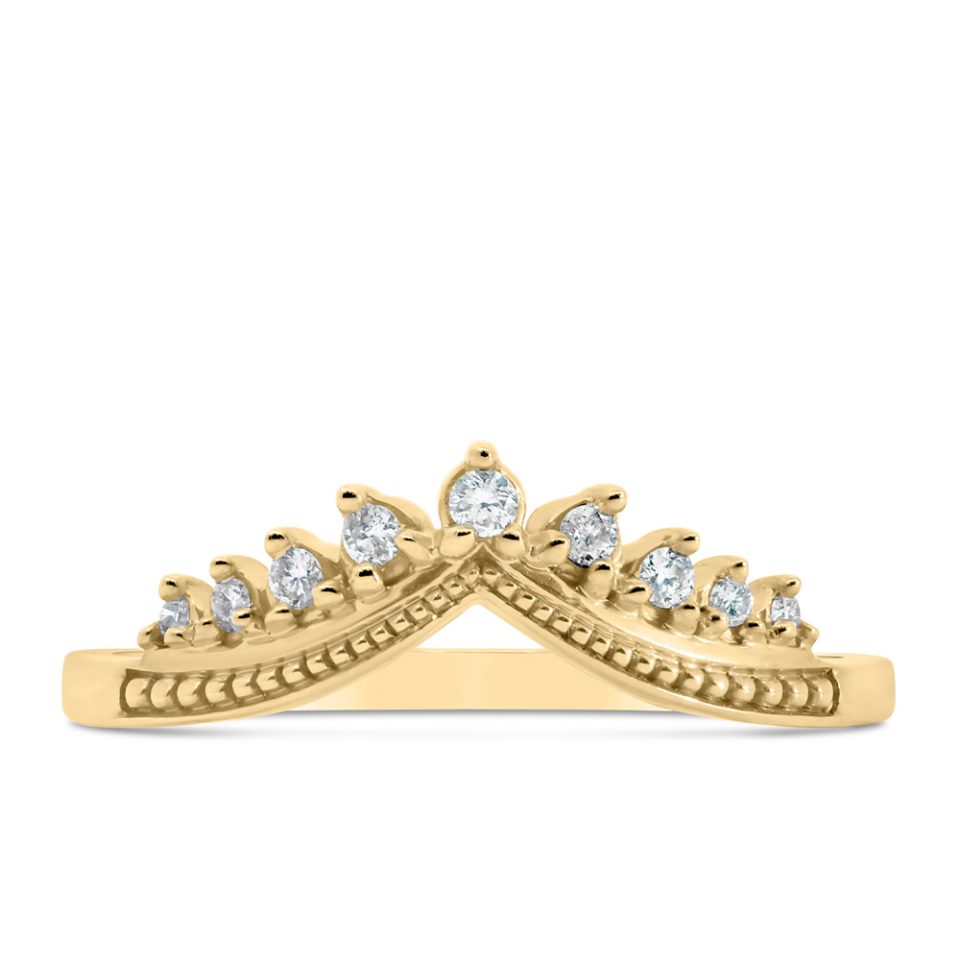 Ring with .10 Carat TW of Diamonds in 10kt Yellow Gold