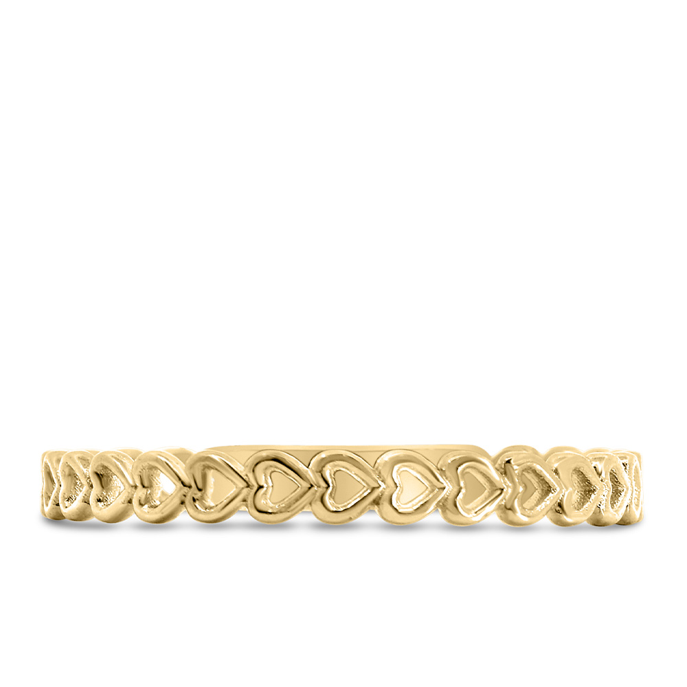 Everyday Stacking Multi Hearts Ring in 10kt Yellow Gold