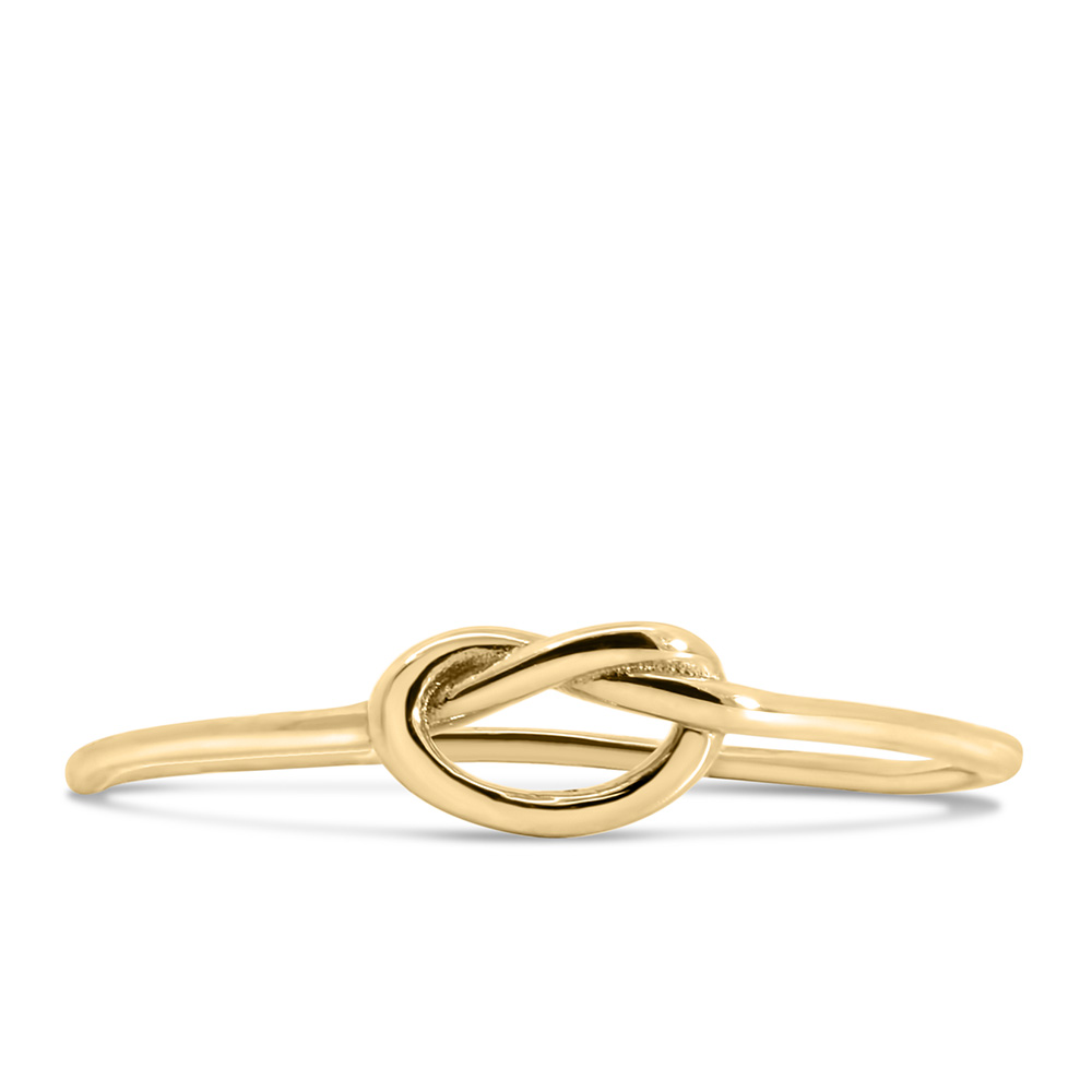 Everyday Stacking Love Knot Ring in 10kt Yellow Gold