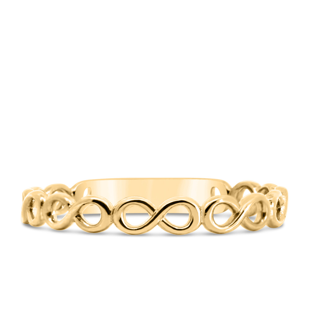 Everyday Stacking Infinity Ring in 10kt Yellow Gold