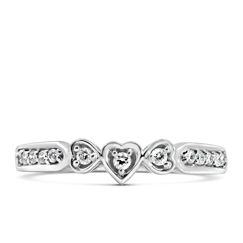 Matching Wedding Band with .12 Carat TW of Diamonds in 10kt White Gold