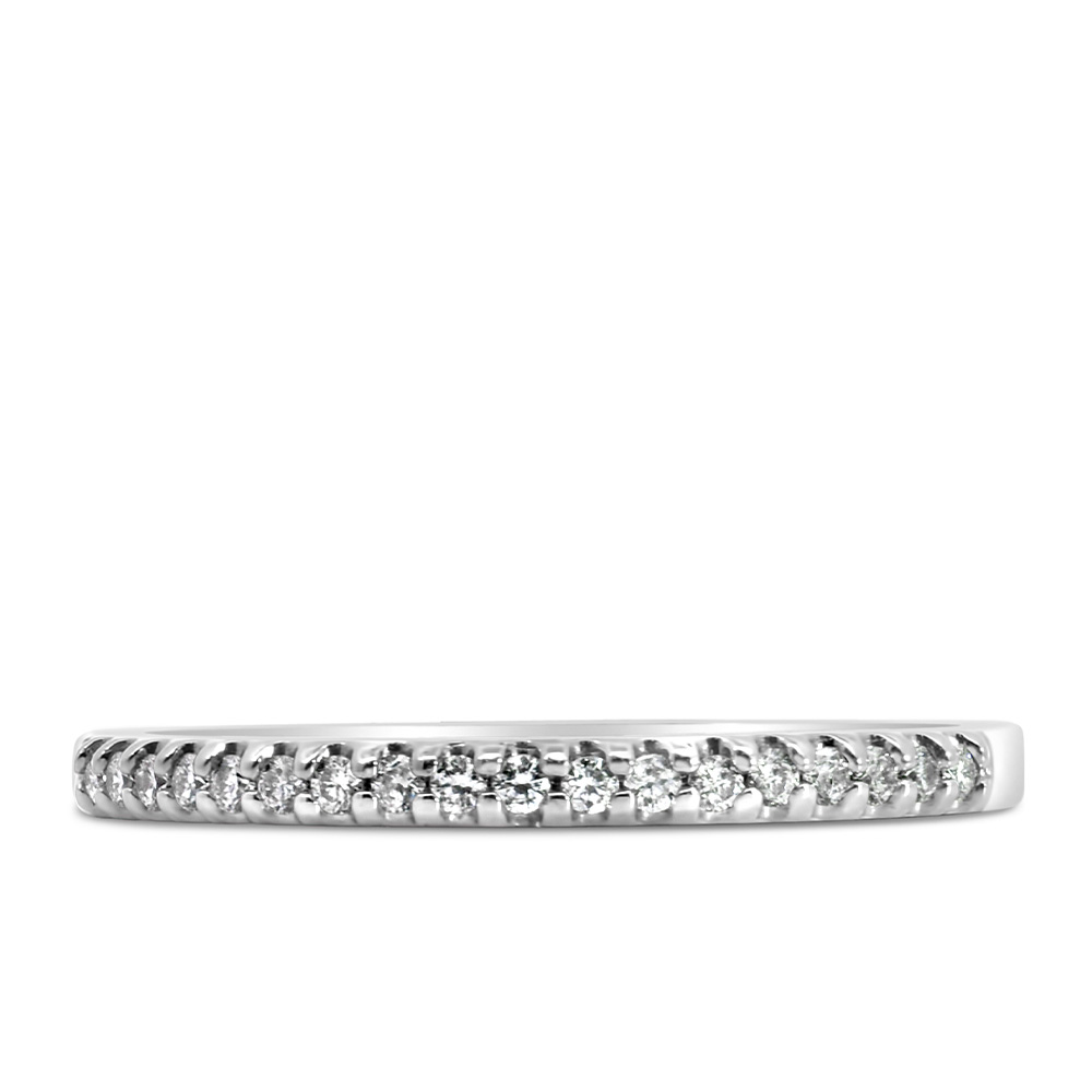 Matching Wedding Band with .12 Carat TW of Diamonds 18kt White Gold