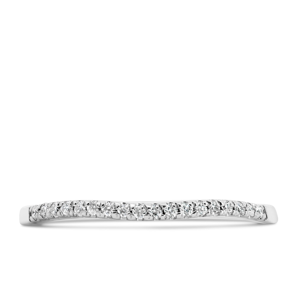 Colourless Collection Wedding Band with .09 Carat TW of Diamonds 18kt White Gold