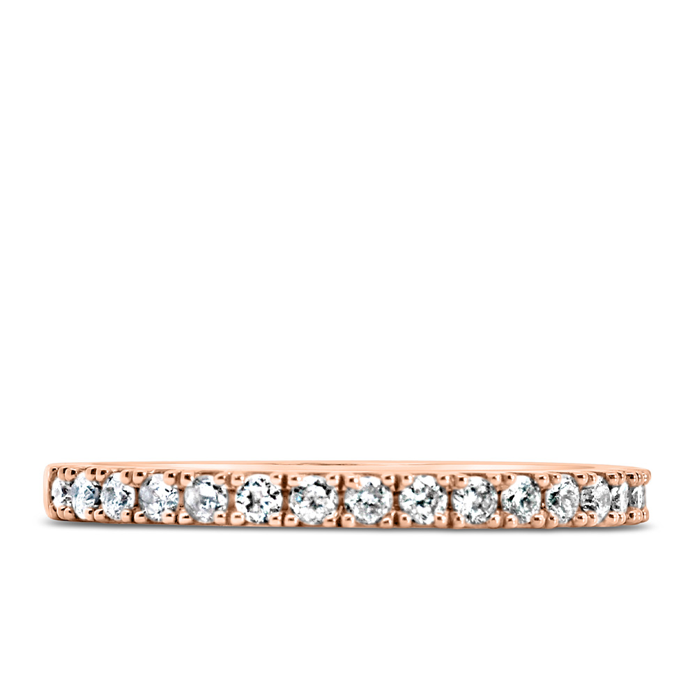 Wedding Band with .27 Carat TW of Diamonds 14KT Rose Gold