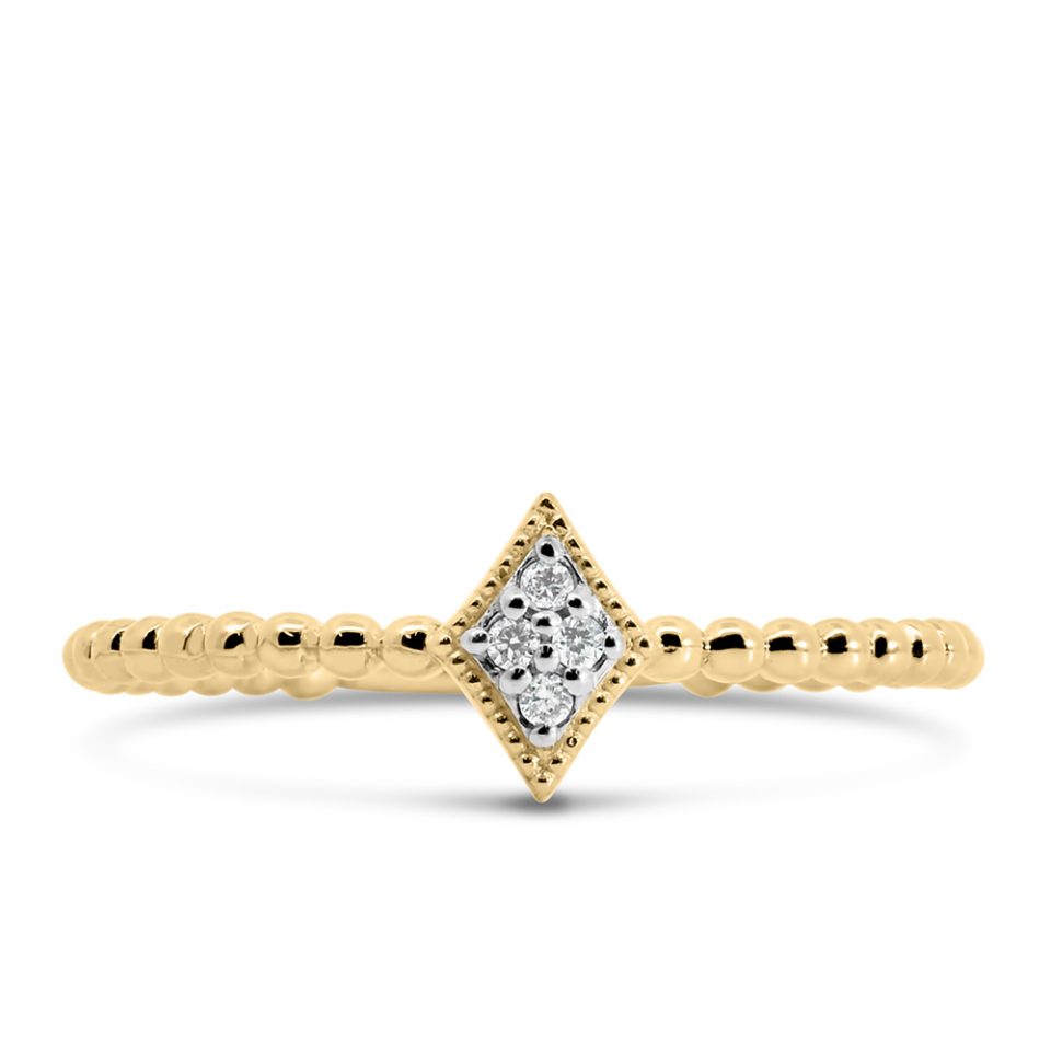 Ring with .03 Carat TW of Diamonds in 10kt Yellow Gold