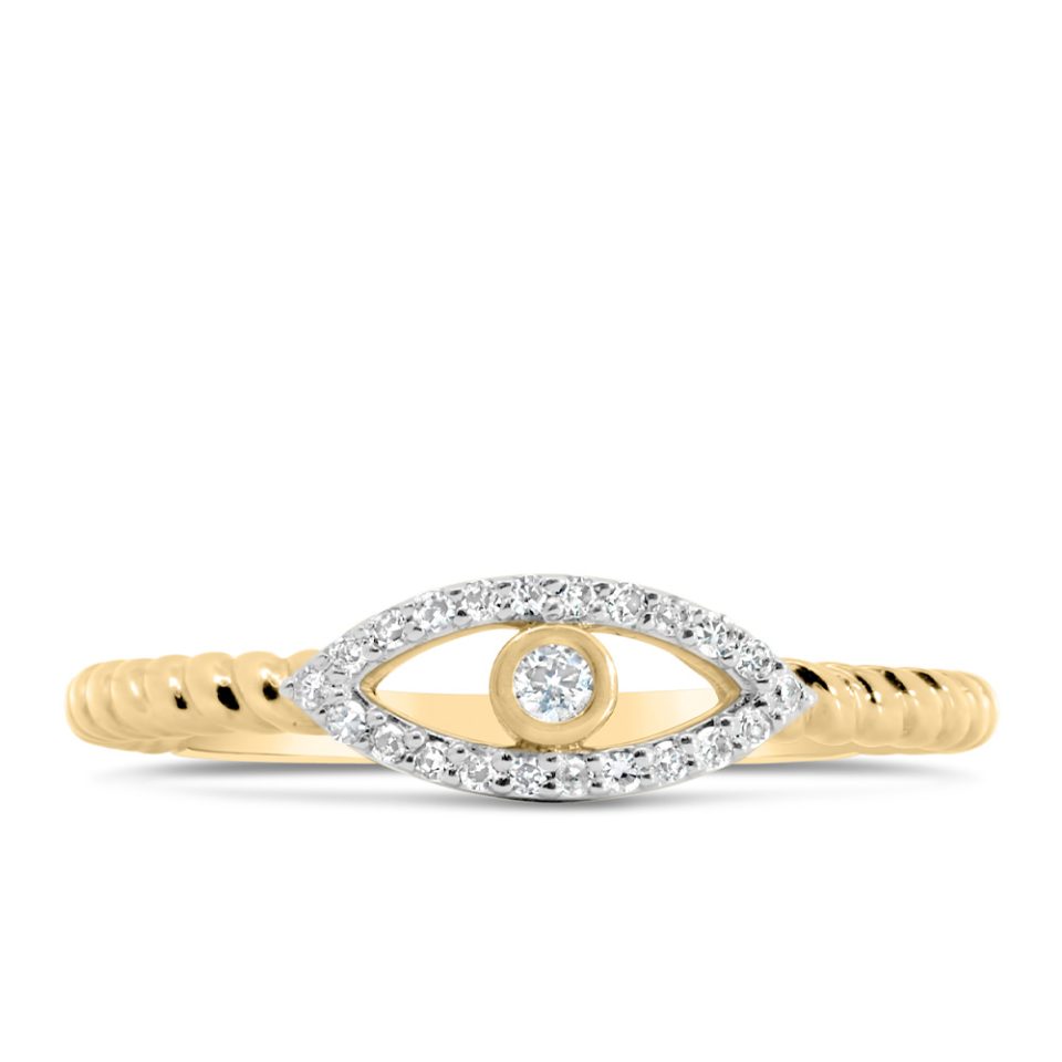 Ring with .10 Carat TW of Diamonds in 10kt Yellow Gold
