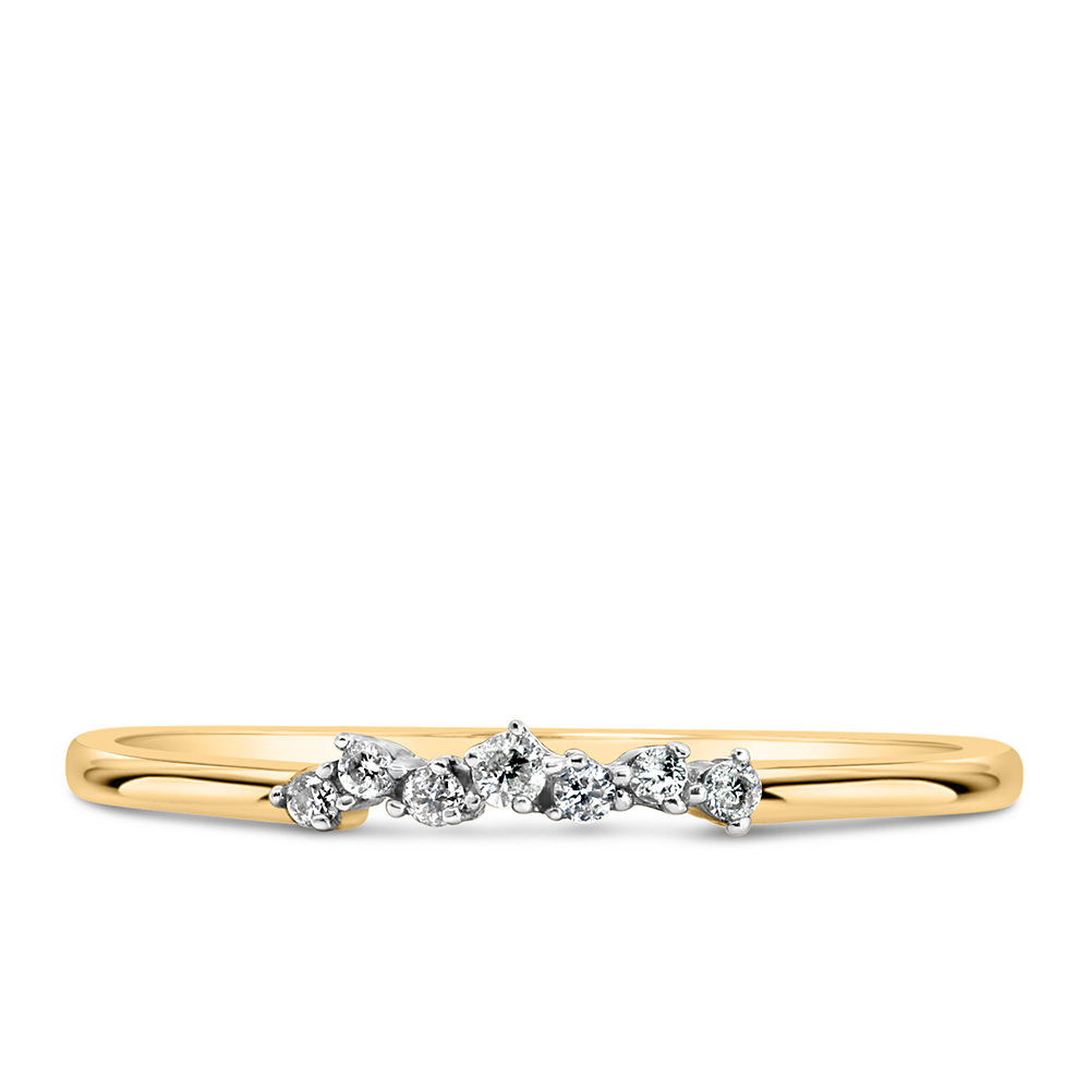 Constellation Everyday Diamond Stacking Ring with .05 Carat TW of Diamonds in 14kt Yellow Gold