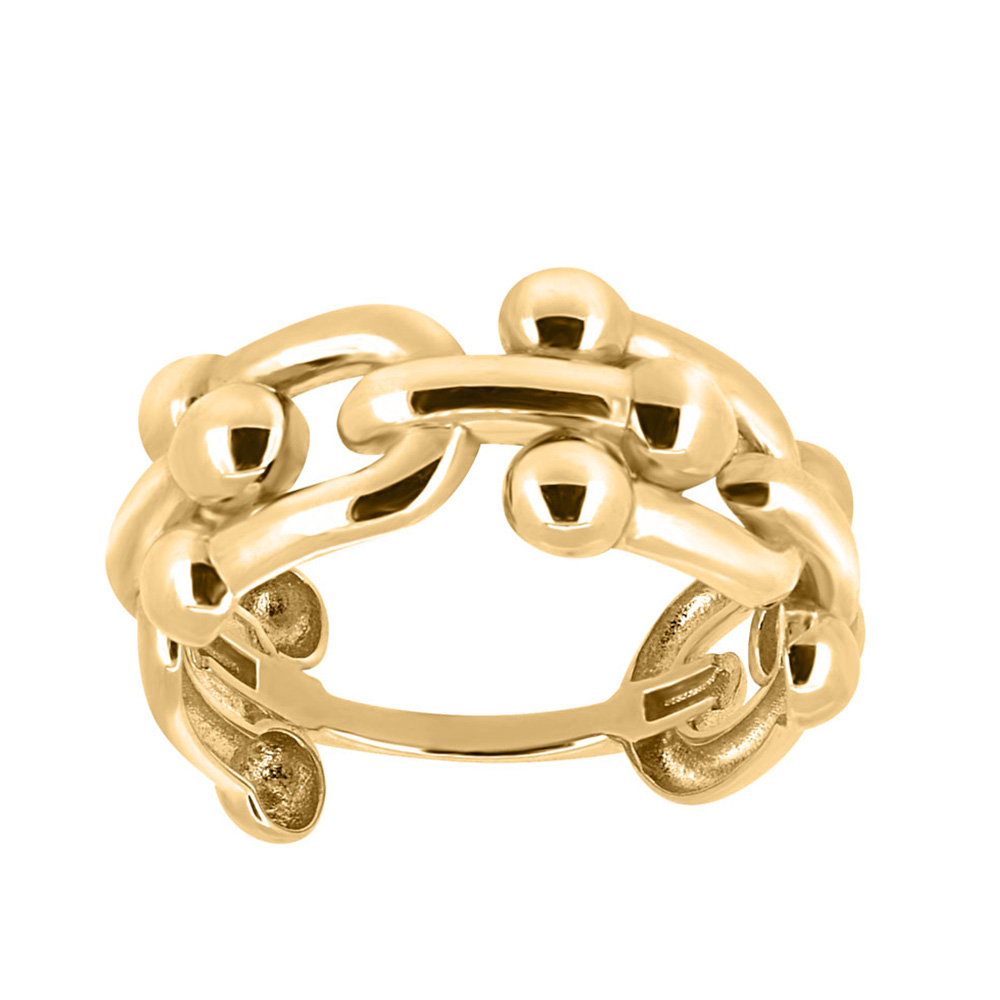 Isla Cable Link Ring in 10kt Yellow Gold - Paris Jewellers