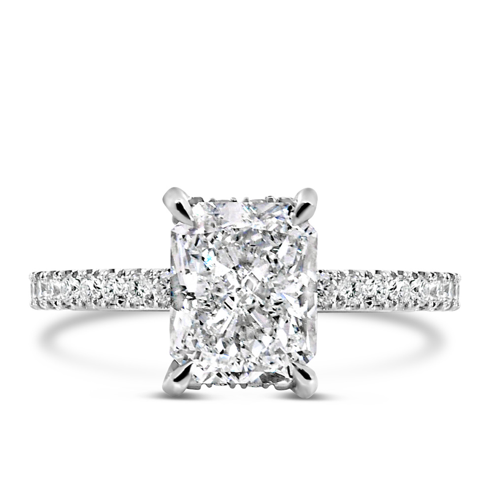 Aspen Engagement Ring with 2.46 Carat TW of Lab Created Diamonds 14kt White Gold