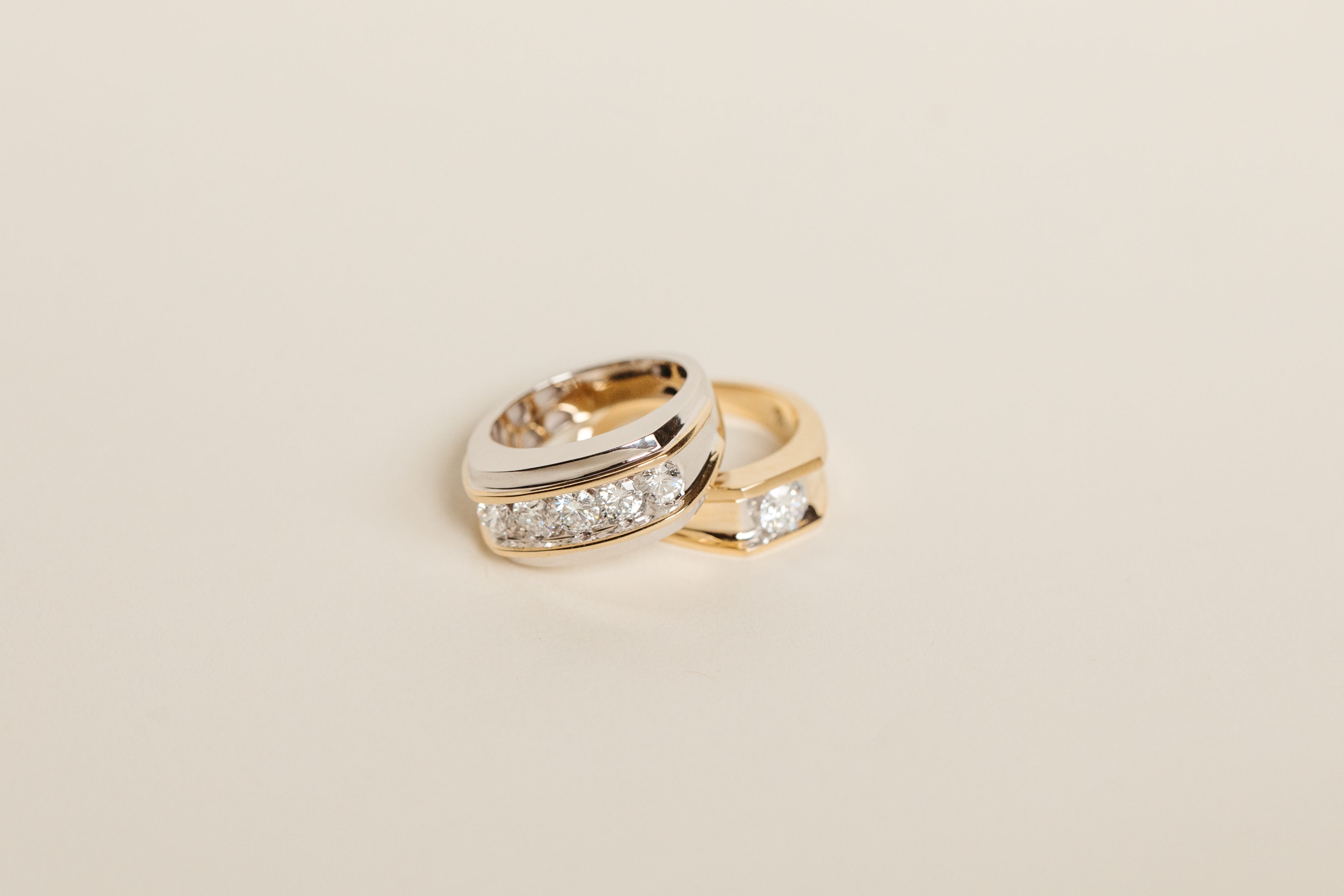 Men’s Ring with 1.50 Carat TW of Lab Created Diamonds 10kt White and Yellow Gold