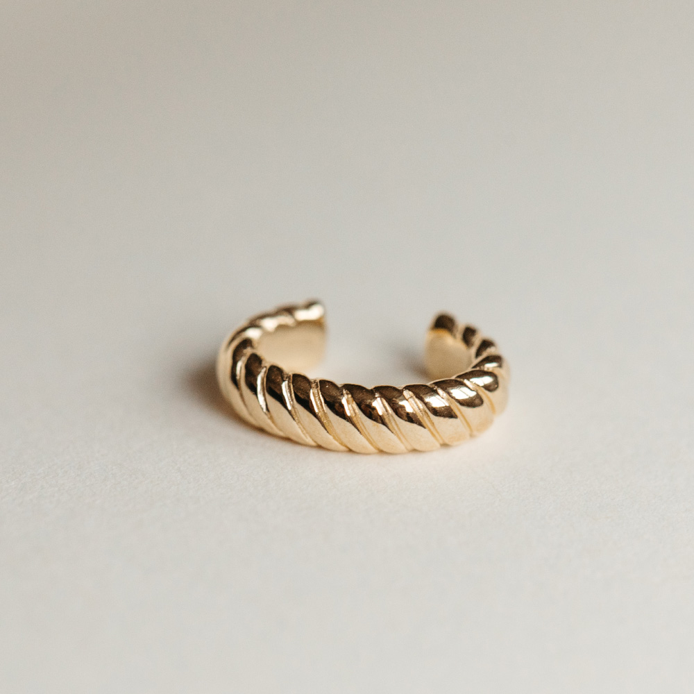 Rope Cuff Earring 10kt Yellow Gold