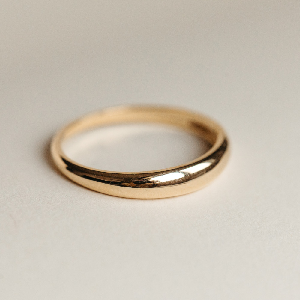 3MM Mini Dome Ring 10kt Yellow Gold