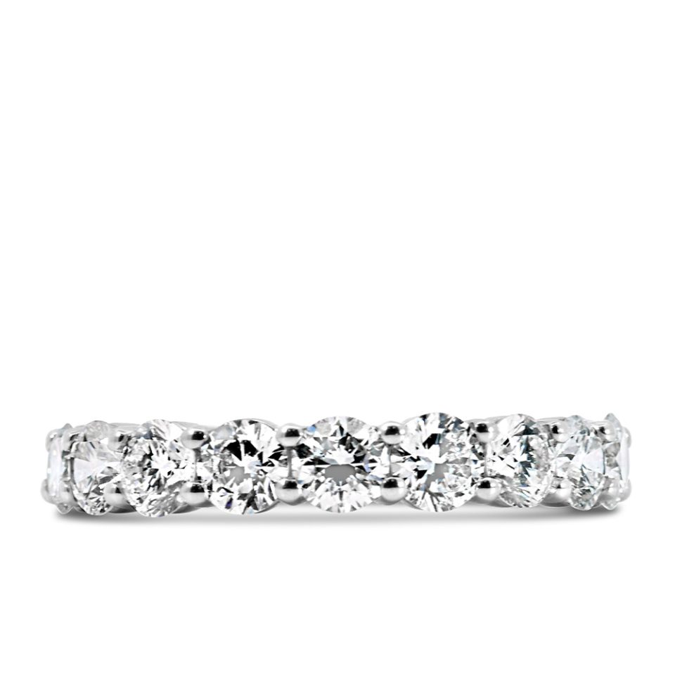 Wedding Band with 1.50 Carat TW of Lab Created Diamonds in 14kt White Gold