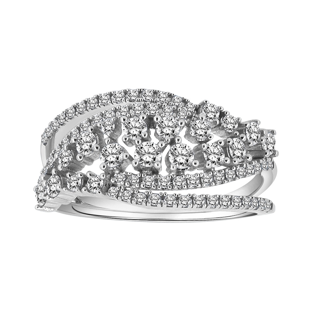 Ring with .75 Carat TW of Diamonds in 10kt White Gold