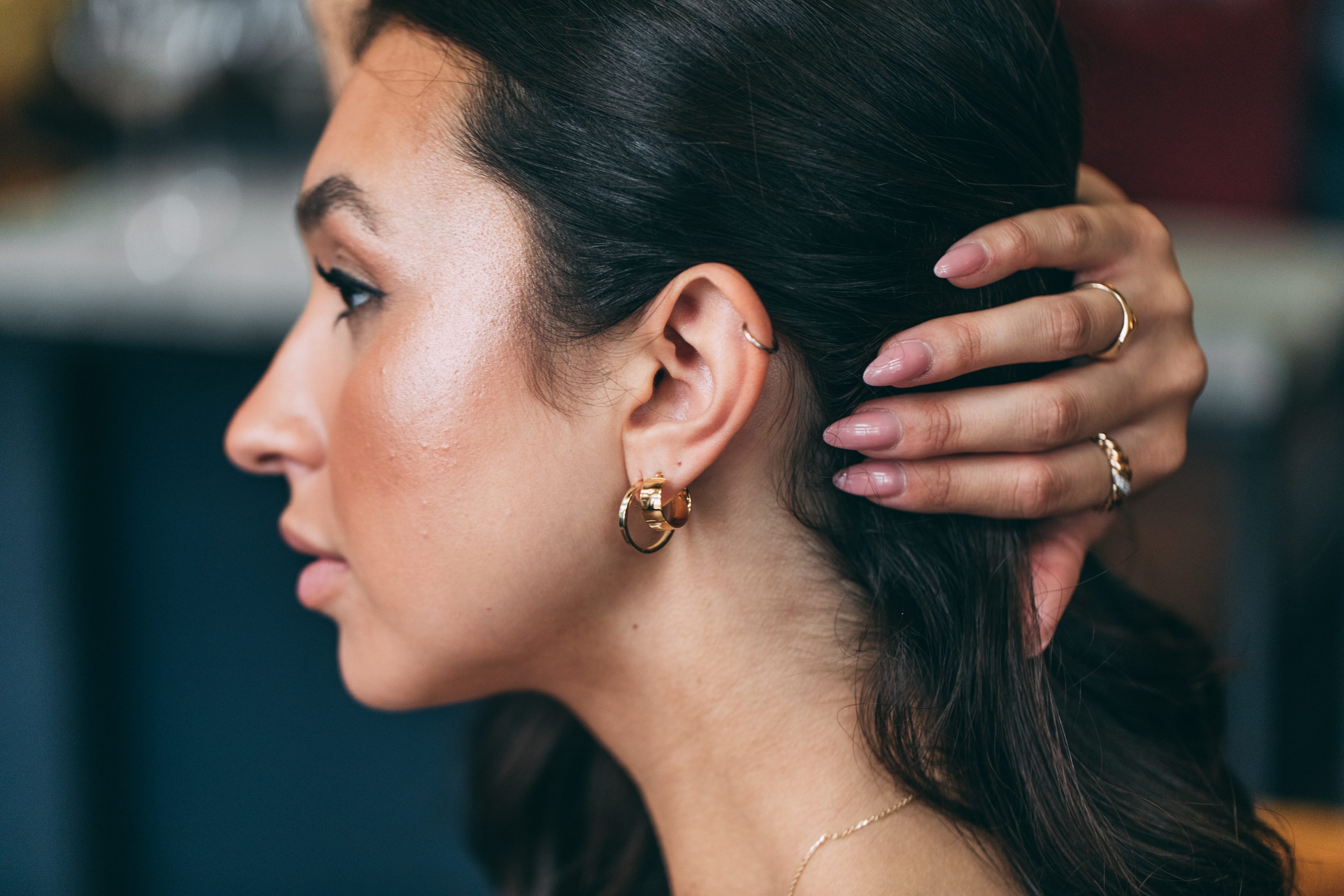 Petite gold deals hoop earrings