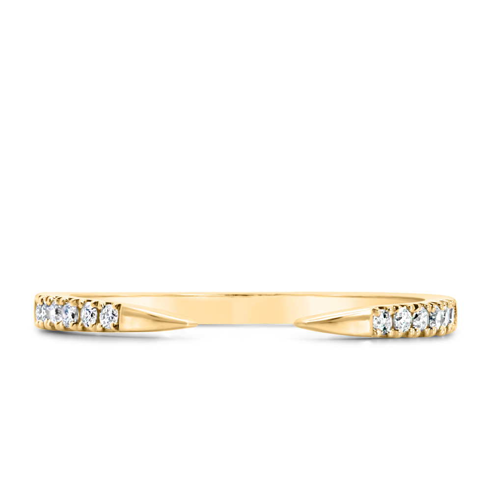 Open Stacking Band with .12 Carat TW of Diamonds 14kt Yellow Gold