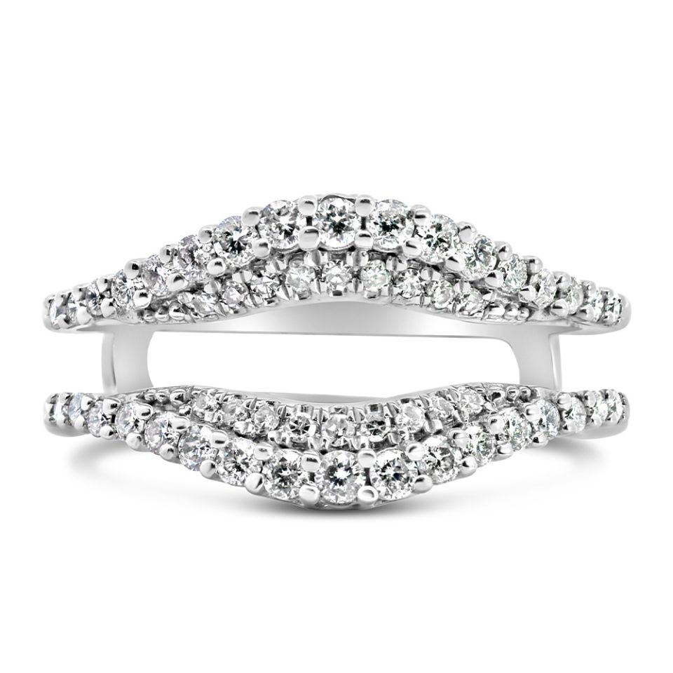 Ring Jacket with .50 Carat TW of Diamonds in 14kt White Gold
