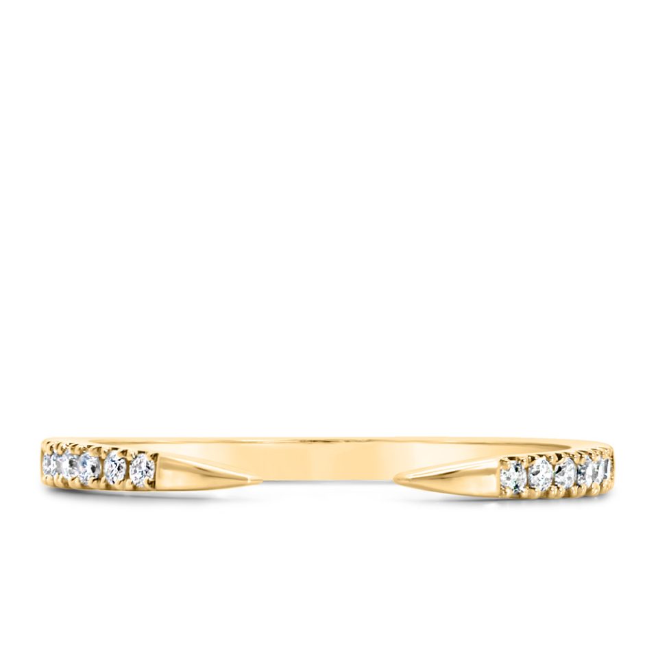 Open Stacking Band with .12 Carat TW of Diamonds in 14kt Yellow Gold