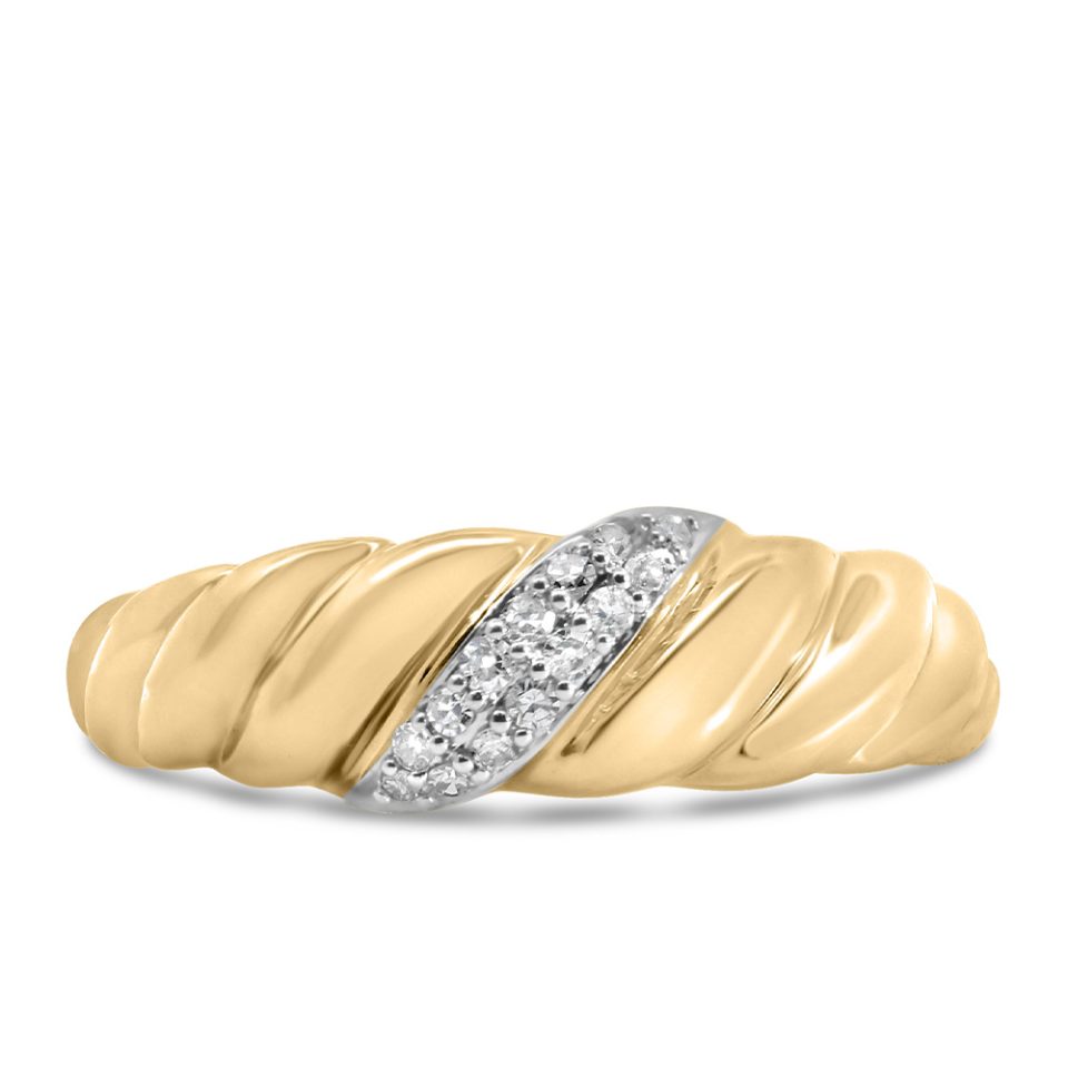 Ring with .09 Carat TW of Diamonds in 10kt Yellow Gold