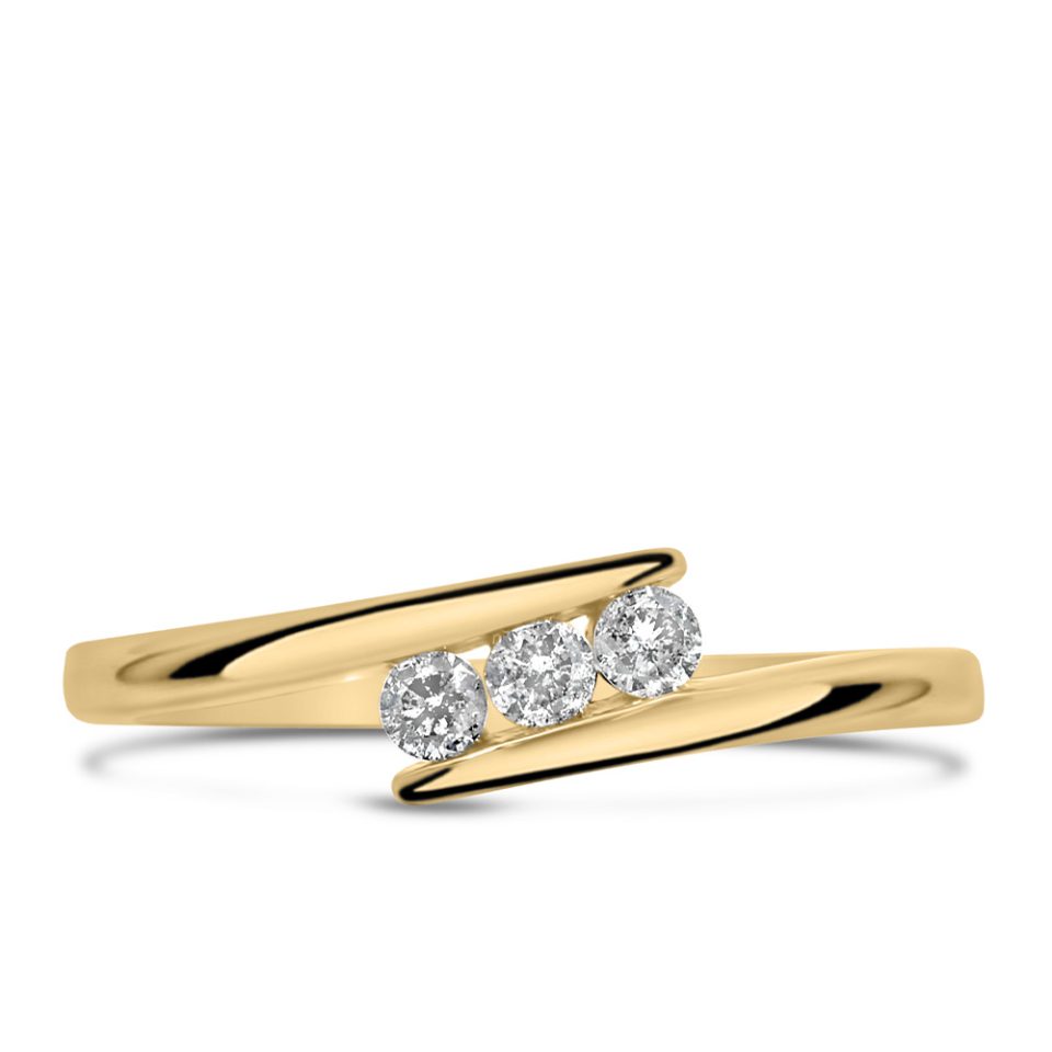 Ring with .15 Carat TW of Diamonds in 10kt Yellow Gold