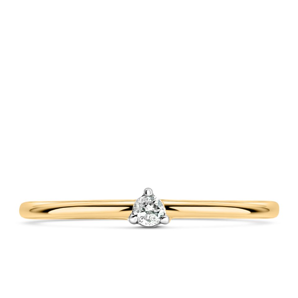 Ring with .05 Carat Diamond in 10kt Yellow Gold