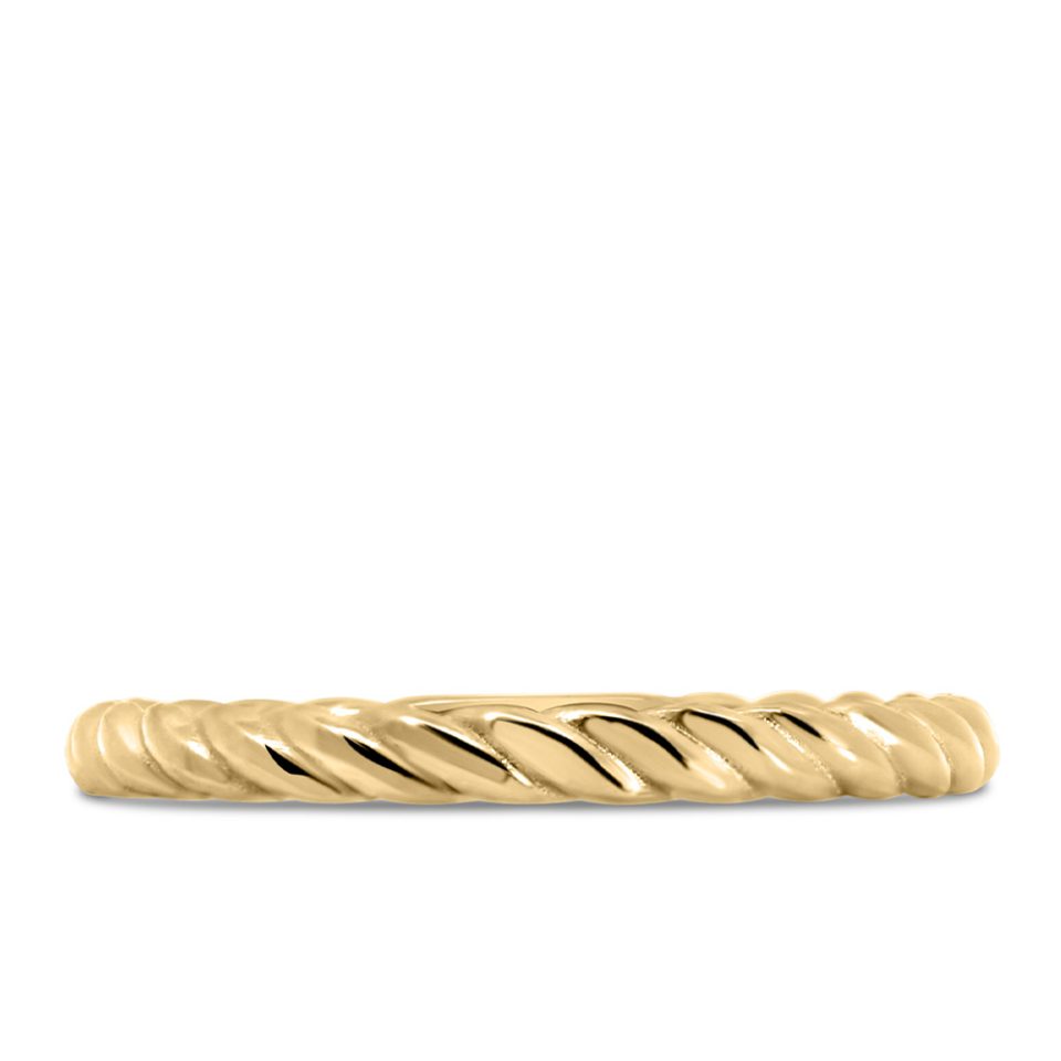 Rope Stacking Ring in 10kt Yellow Gold