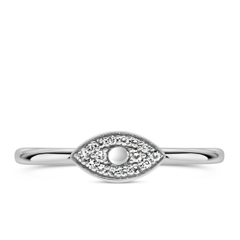 Ring with .07 Carat TW of Diamonds in Sterling Silver