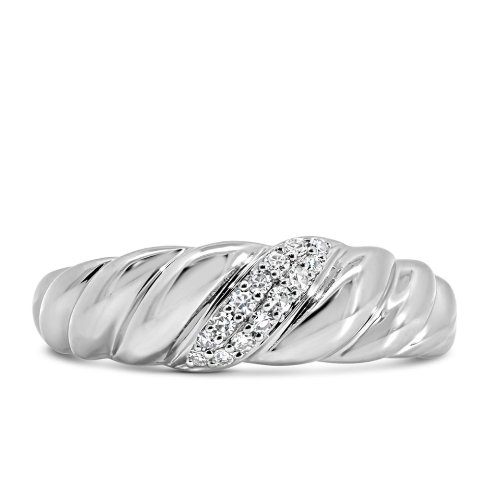 Ring with .10 Carat TW of Diamond in Sterling Silver
