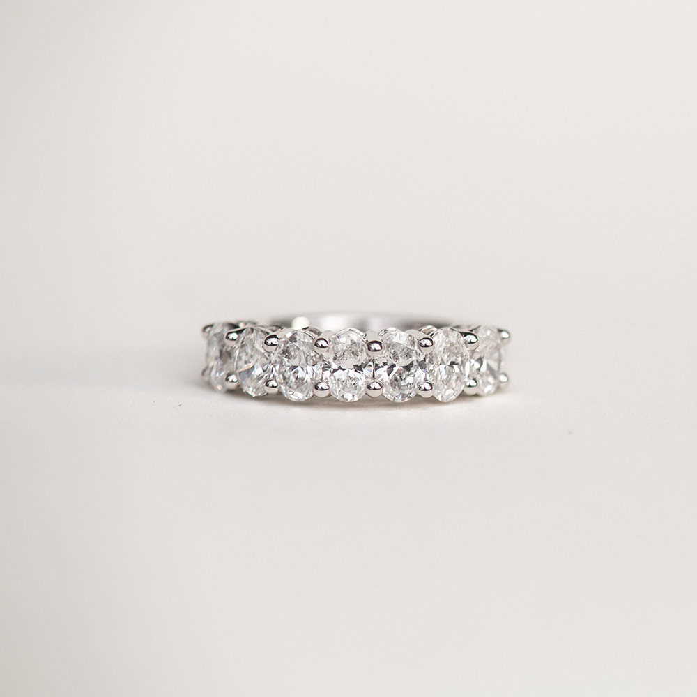 Wedding Band with 2.00 Carat TW of Lab Created Diamonds in 14kt White Gold