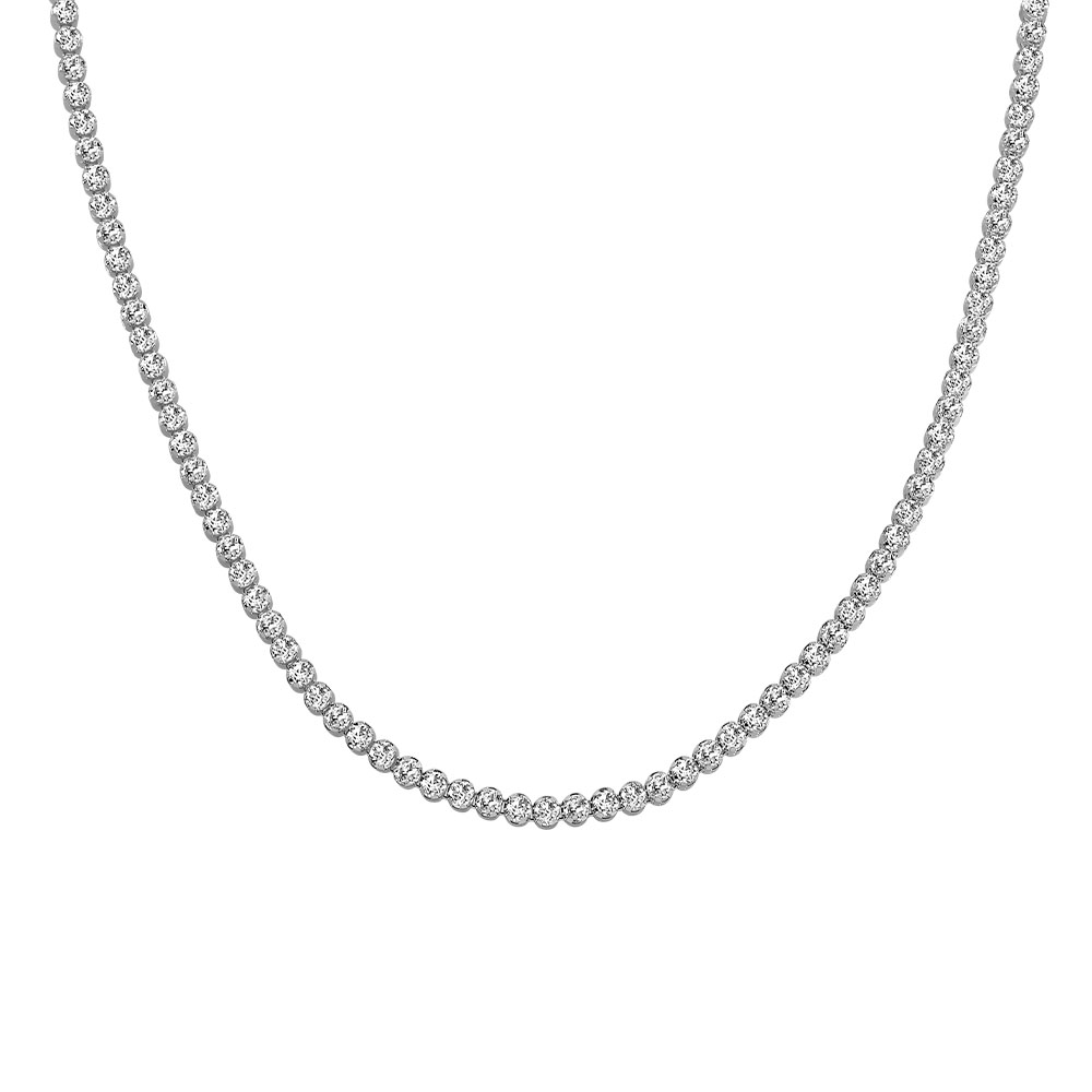 16-18″ Tennis Necklace with Cubic Zirconia in Sterling Silver