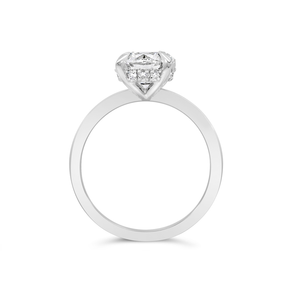 Round Engagement Ring with Carat TW of Lab Created Diamonds in 14kt Gold