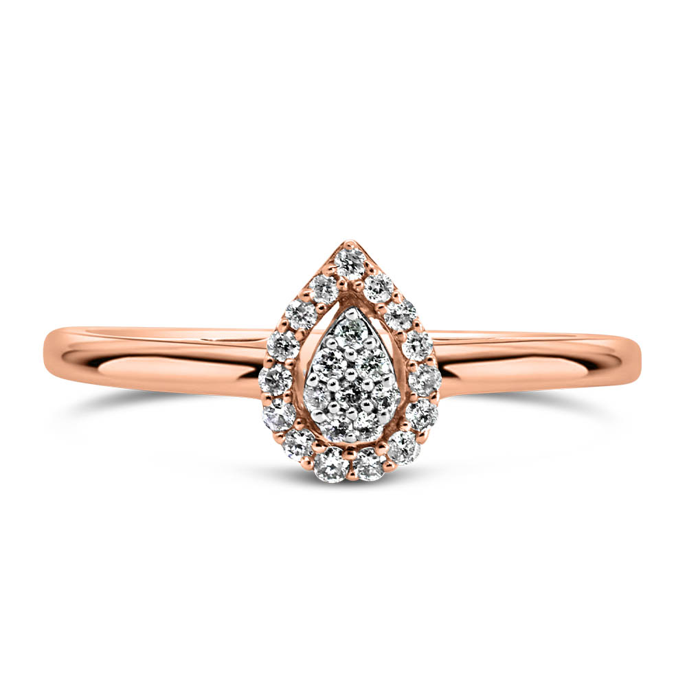 Ring with .10 Carat TW of Diamonds in 10kt Rose Gold