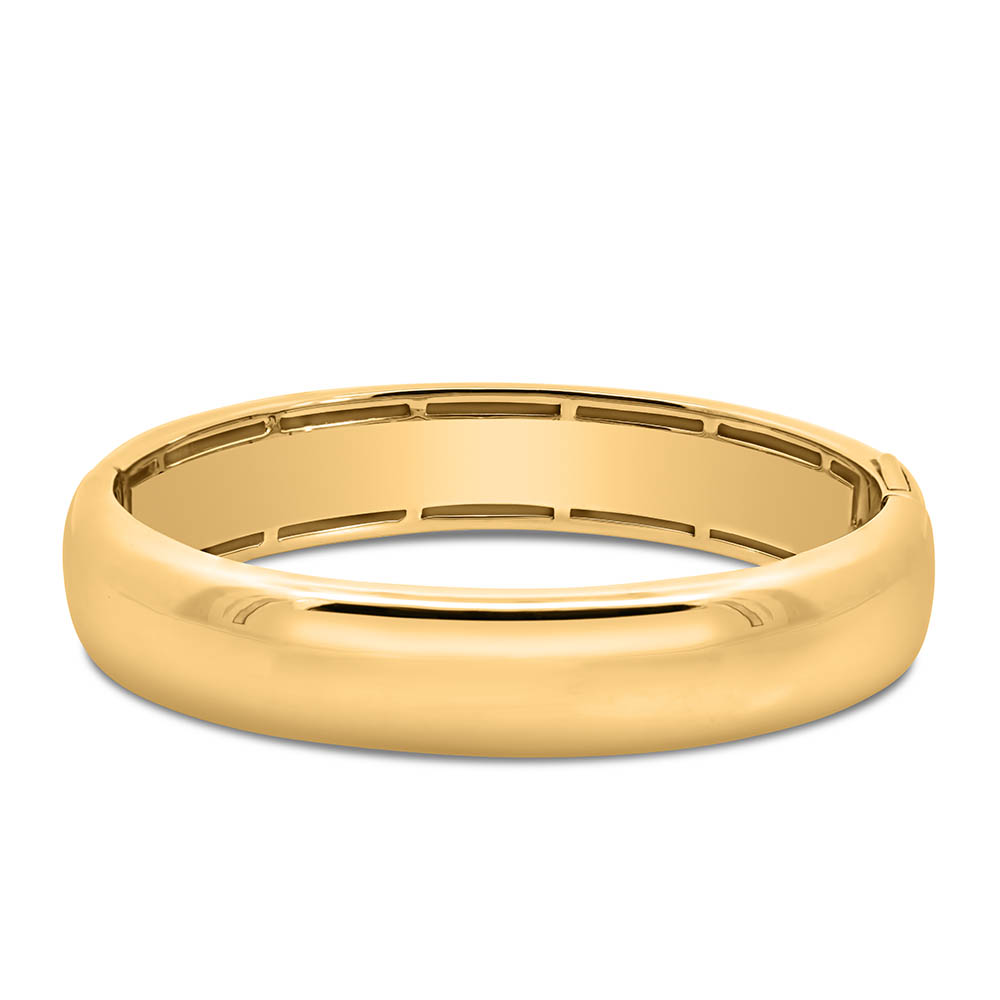 14MM Amelie Round Bangle Gold Vermeil Sterling Silver