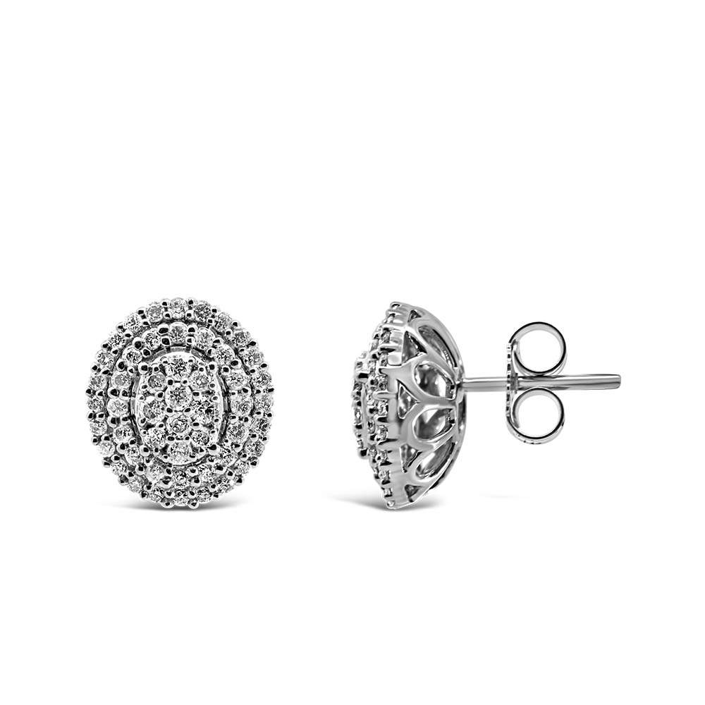 Earrings with .50 Carat TW of Diamonds 10kt white Gold