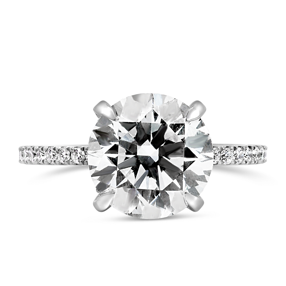 Engagement Ring with 4.45 Carat TW of Lab Created Diamonds 14kt White Gold