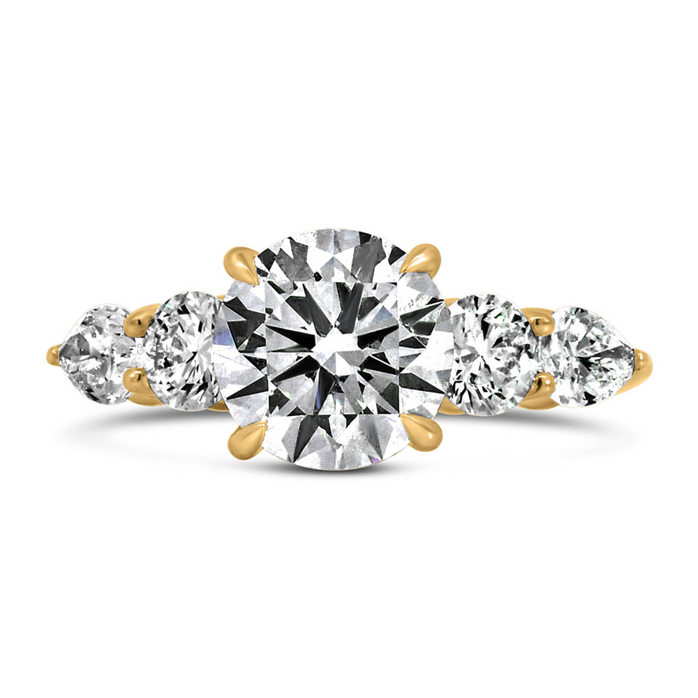 Engagement Ring with 3.00 Carat TW of Lab Created Diamonds in 14kt Yellow Gold