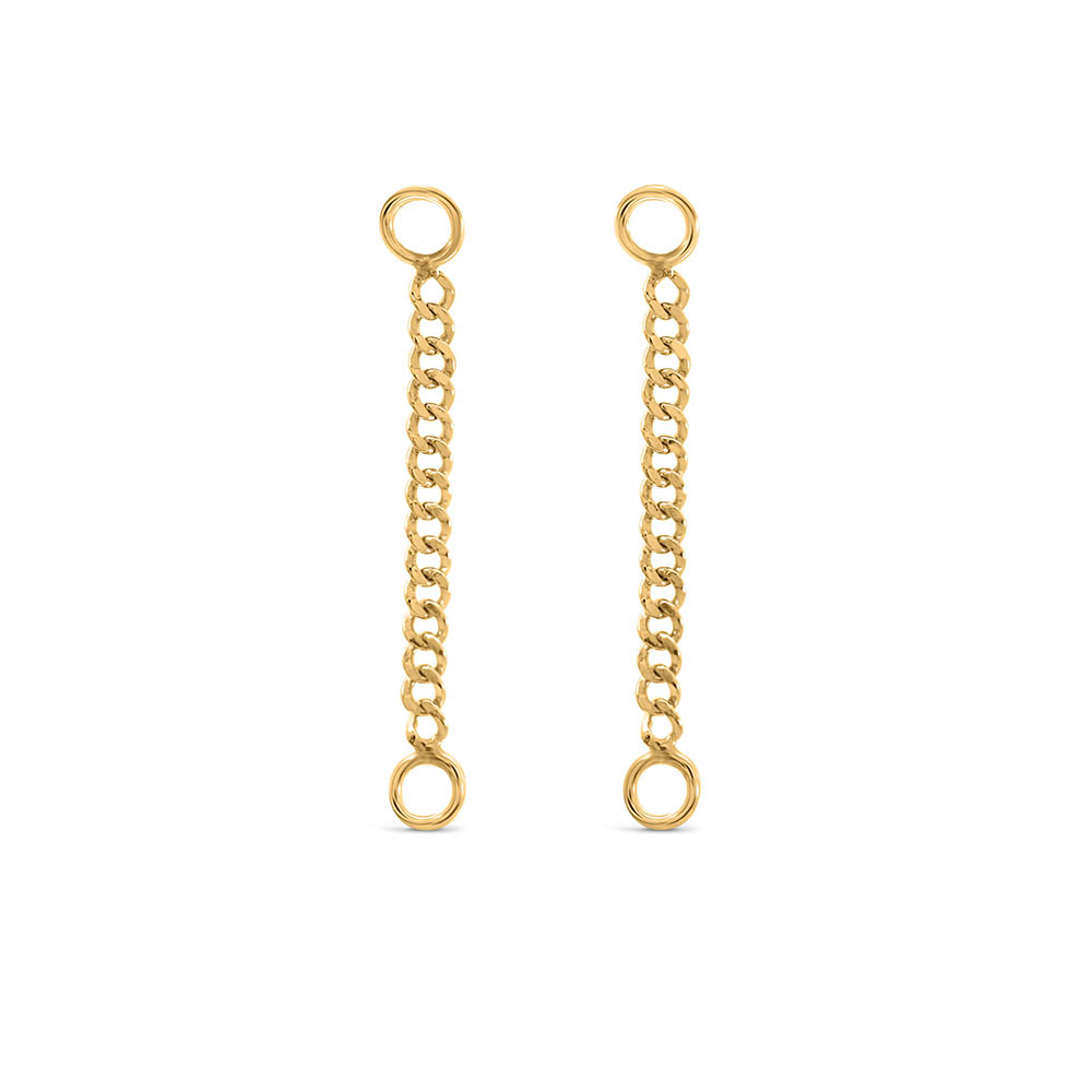 1″ Curb Chain Earrings 10kt Yellow Gold