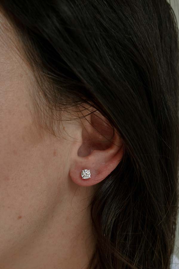 Earrings with 2.00 Carat TW of Lab Created Diamonds in 14kt White Gold
