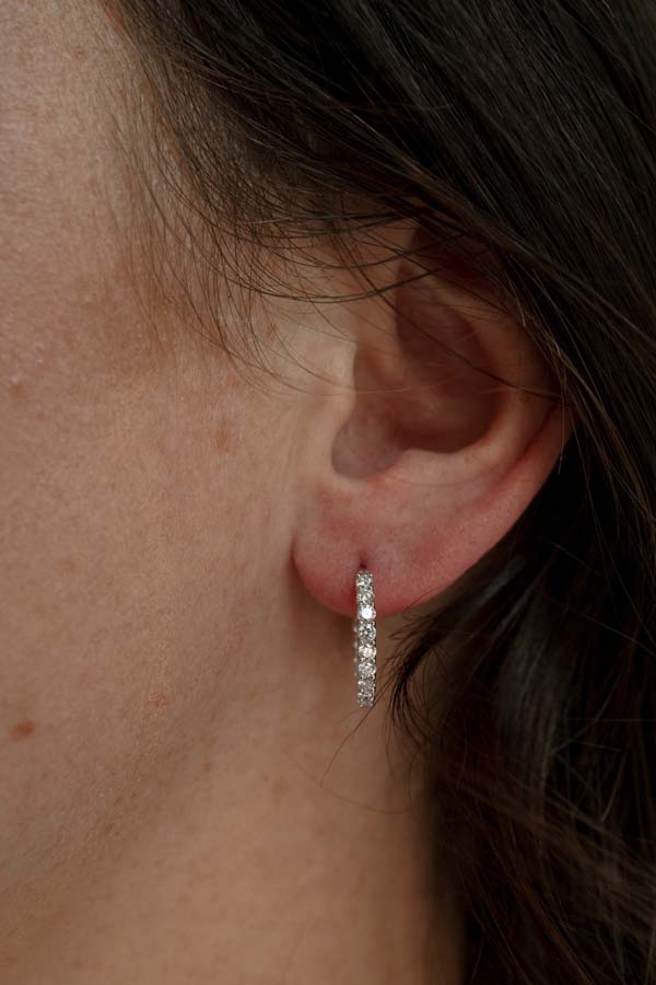 Earrings with 1.50 Carat TW of Lab Created Diamonds in 14kt White Gold