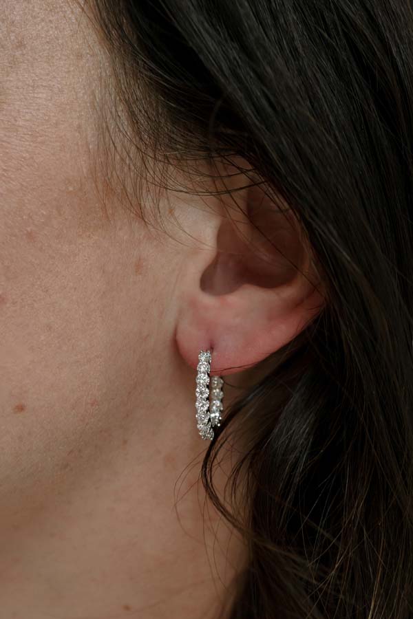 Earrings with 1.00 Carat TW of Lab Created Diamonds in 14kt White Gold