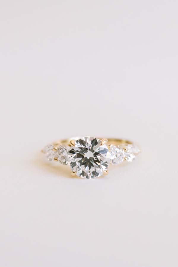 Engagement Ring with 3.00 Carat TW of Lab Created Diamonds in 14kt Yellow Gold