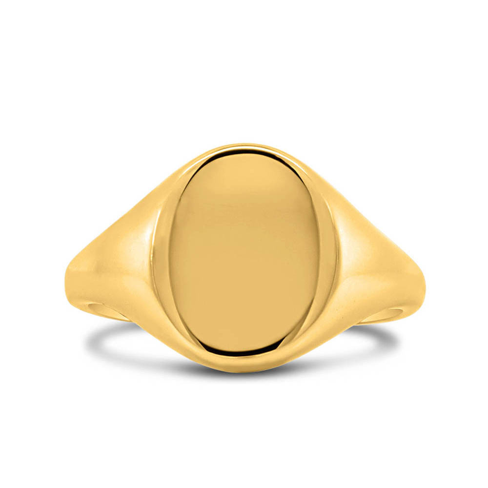 Oval Signet Ring in 10kt Yellow Gold