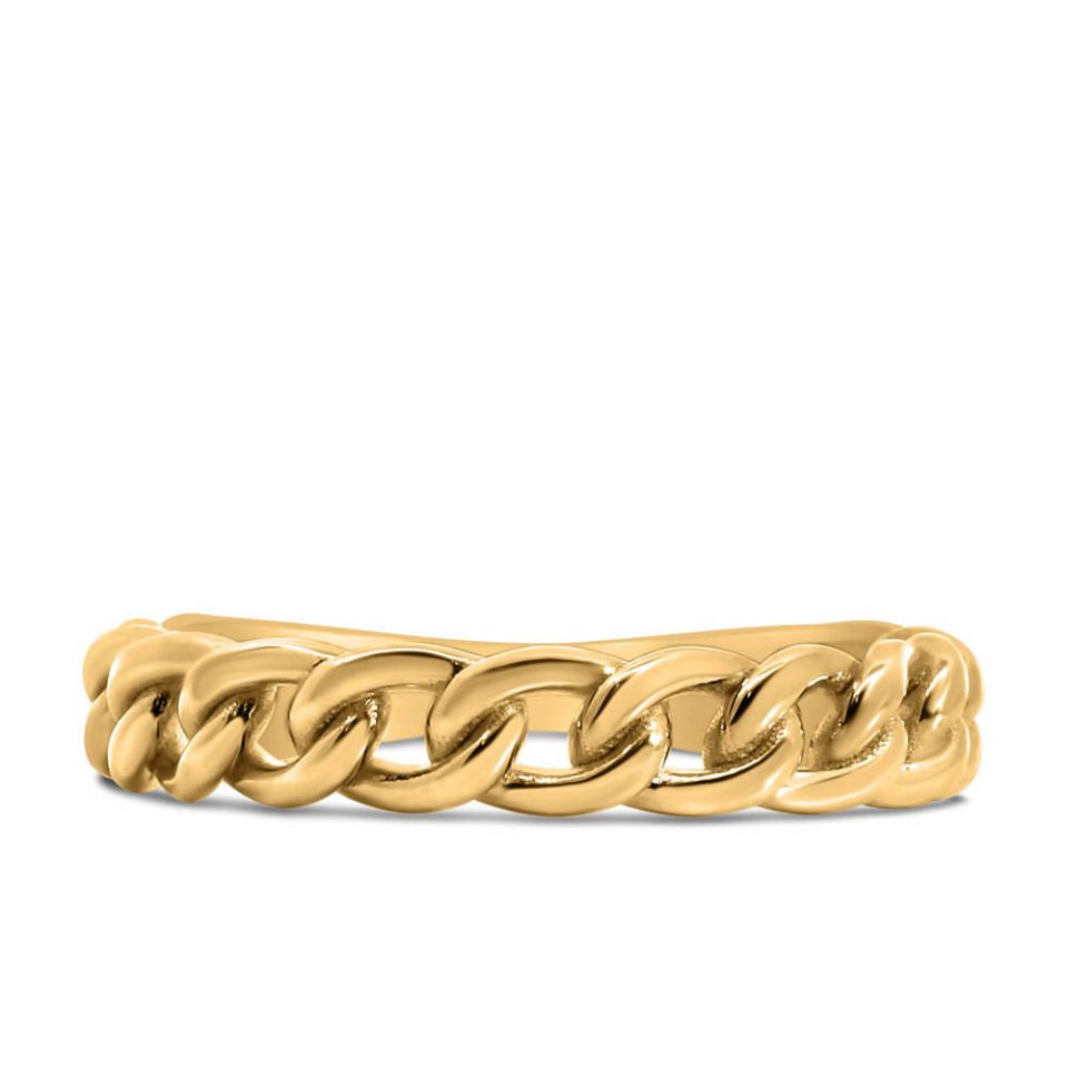 Stackable Open Link Ring in 10kt Yellow Gold