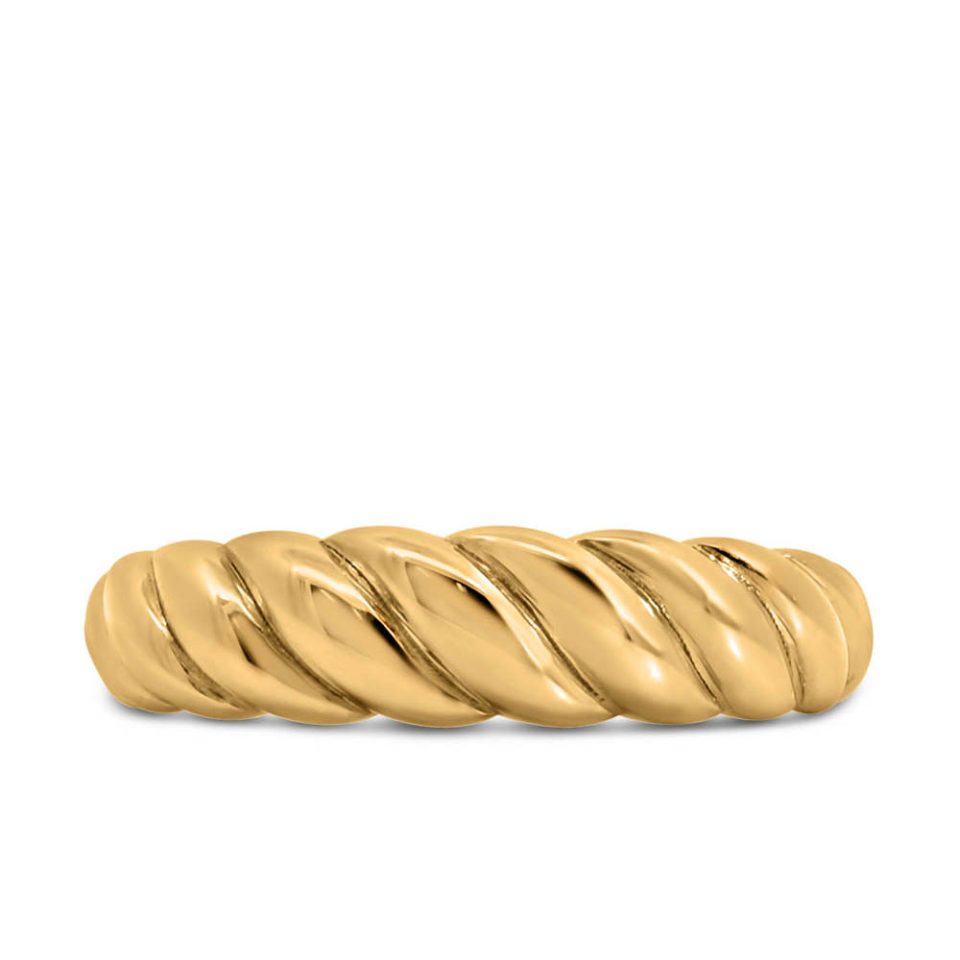 Stackable Petite Cornetto Ring in 10kt Yellow Gold
