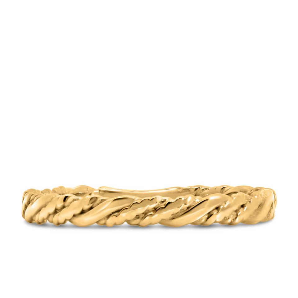Stackable Vintage Rope Ring in 10kt Yellow Gold